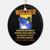 Mens Funny Welder Job Definition Welding Keramik Ornament (Links)