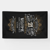Mens Funny Whiskey 21. Geburtstag Banner (Horizontal)