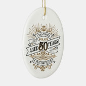 Mens Funny Whiskey 50. Geburtstag Keramik Ornament (Rechts)