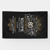 Mens Funny Whiskey 60. Geburtstag Banner (Horizontal)