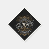 Mens Funny Whiskey 70. Geburtstag Serviette (Ecke)