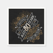 Mens Funny Whiskey 80. Geburtstag Serviette (Vorderseite)