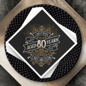 Mens Funny Whiskey 80. Geburtstag Serviette