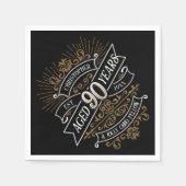 Mens Funny Whiskey 90. Geburtstag Serviette (Vorderseite)
