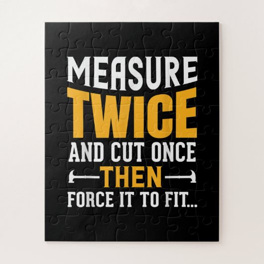 Mens Funny Woodworking Carpenter Kostenvoranschlag Puzzle (Vertikal)