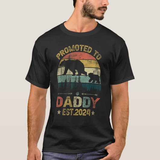 Mens für Daddy 2024 Funny für neuen Daddy T-Shirt (Vorderseite)