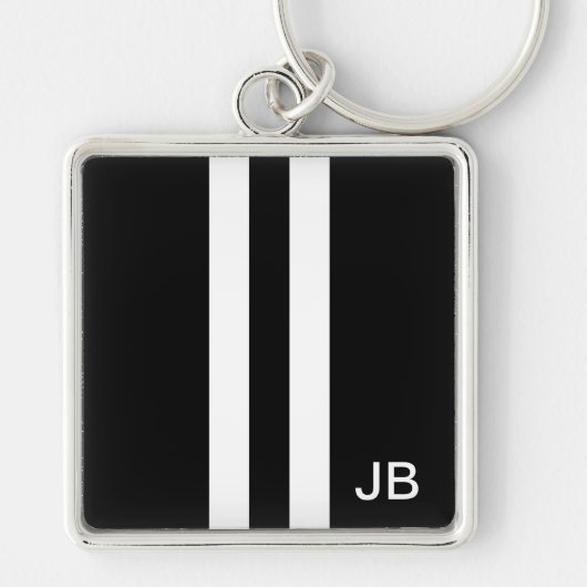 Mens für Schwarz und Weiß Schlüsselanhänger (Vorne)