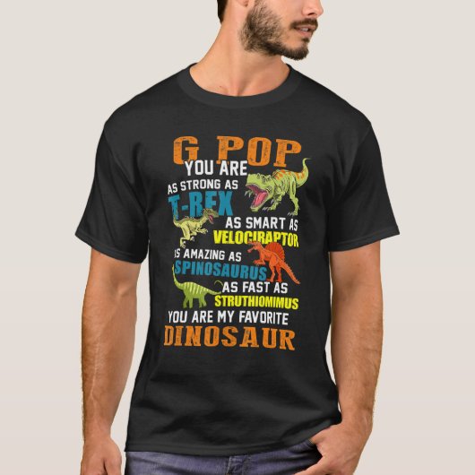 Mens G Popsaurus T Rex Dinosaur G Pop Saurus Famil T-Shirt (Vorderseite)
