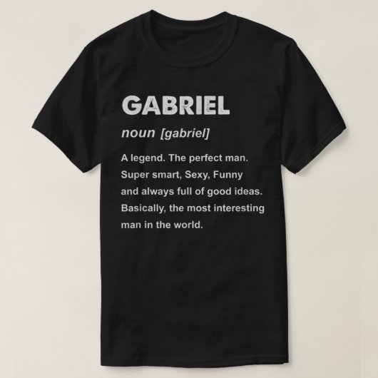 Mens Gabriel Name T-Shirt (Design vorne)