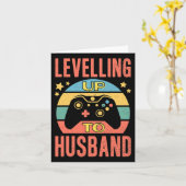 Mens Gamer Husband macht Hochzeitsfeiern Verlobung Karte (Gelbe Blume)