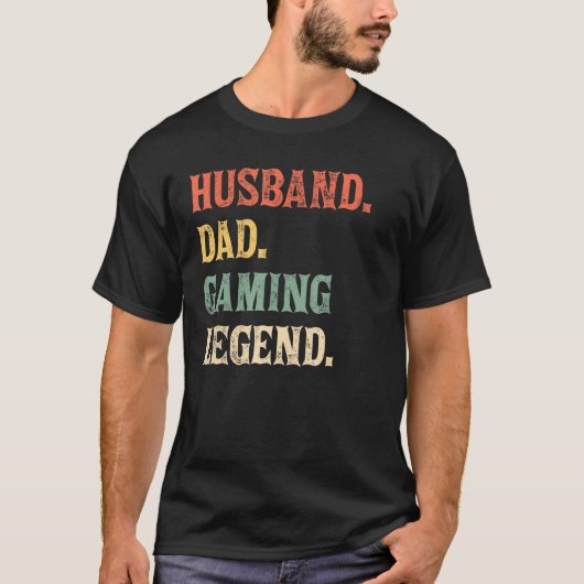 Mens Gamer Vater Husband Vater Video Game Legend F T-Shirt (Vorderseite)