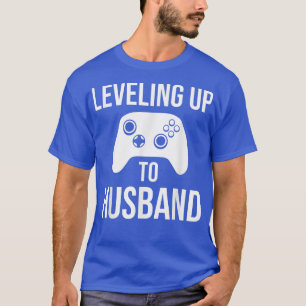 Mens Gamer Verlobung Groom Verlobte Wedding Leveli T-Shirt