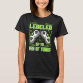 Mens Gaming Leveled Up To Dad Of Twins Video Gamer T-Shirt (Vorderseite)