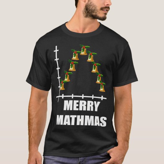 Mens Gaussian Christmas Bell Curve Mathematik Stat T-Shirt (Vorderseite)