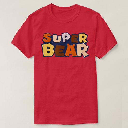Mens Gay Bear Shirt mit Bärenflagge Super Bee (Design vorne)