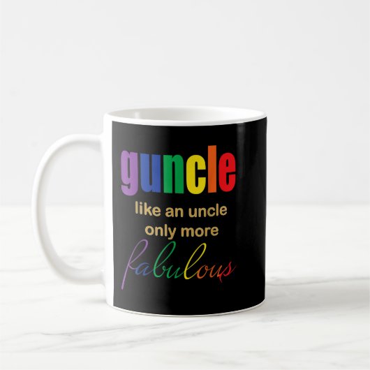 Mens Gay Onkel (Guncle) Fabelhafter Kaffeetasse (Links)