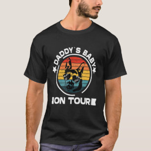 Mens German Shepherd Daddys Dog On Tour Dog Vintag T-Shirt