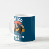 Mens German Shepherd My Dog denkt, ich bin Cooler Kaffeetasse (Vorderseite Links)