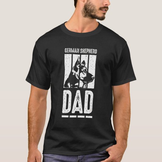 Mens German Shepherd Vater 3 T-Shirt (Vorderseite)