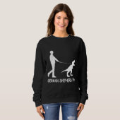 Mens German Shepherd Vater Dinosaur Gsd Eigentümer Sweatshirt (Vorne ganz)