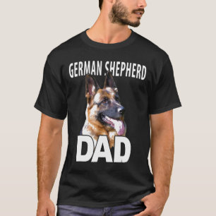 Mens German Shepherd Vater Face Head Portrait T-Shirt