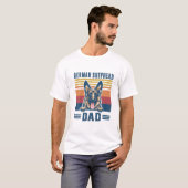Mens German Shepherd Vater Father Retro German She T-Shirt (Vorne ganz)