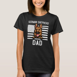 Mens German Shepherd Vater for Men Dog Vater US Fl T-Shirt