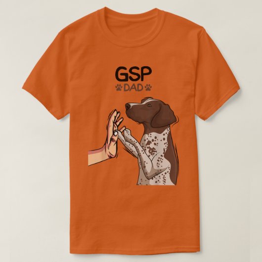 Mens German Shorthaired Pointer GSP Hund Vater  T-Shirt (Design vorne)