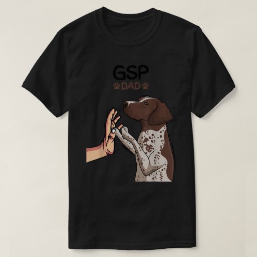 Mens German Shorthaired Pointer GSP Hund Vater  T-Shirt (Design vorne)