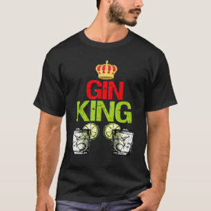 Mens Gin King für Tonic Gintonischer Alkohol T-Shirt