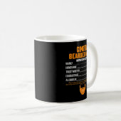 Mens Ginger Bearded man Nutrition Fakten Rothead Kaffeetasse (VorderseiteRechts)