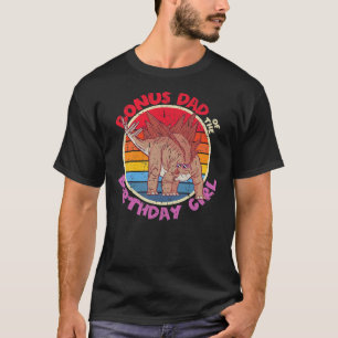 Mens Girl Geburtstag I Bonus Vater I Stegosaurus I T-Shirt