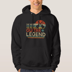 Mens Gitarrist Rente Gift Man Myth Remüde Gu Hoodie