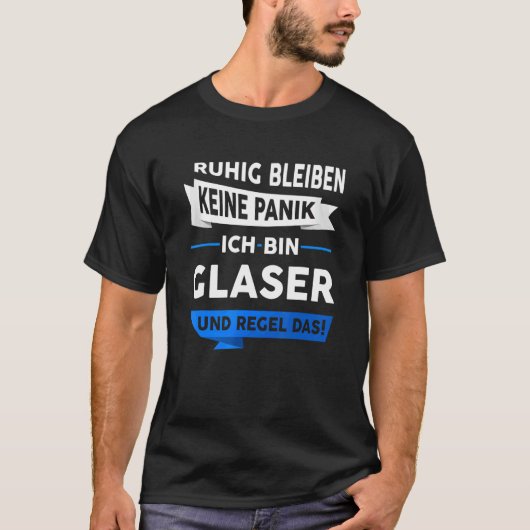 Mens Glaser Profession Glazing Glass Blower Glass T-Shirt (Vorderseite)