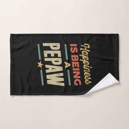 Mens Glück ist ein Pepaw - Vater Großvater Handtuch (Handtuch)