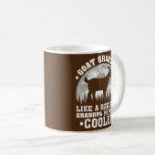 Mens Goat Grandpa Funny Moon Vintage Ziege Kaffeetasse (VorderseiteRechts)