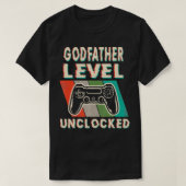 Mens Godfather Level Unlocked Funny Leveled Up To  T-Shirt (Design vorne)