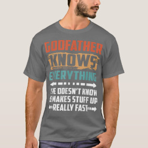 Mens GODFATHER weiß alles, was für Men fa Vintag i T-Shirt