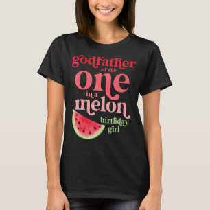 Mens Godvater von einem in einem Melon-Geburtstags T-Shirt