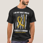 Mens Gold Childhood Cancer Awareness Niece Uncle A T-Shirt (Vorderseite)