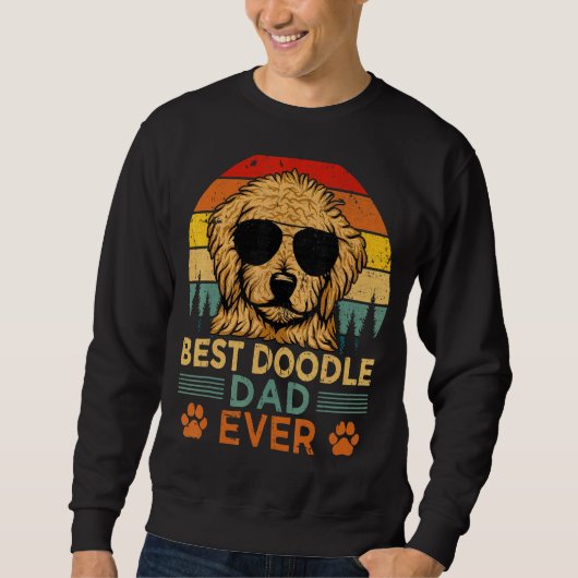 Mens Goldendoodle Hund Vintag Bester Doodle Vater Sweatshirt (Vorderseite)