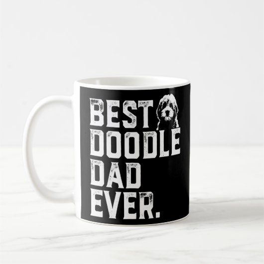 Mens Goldendoodle Vater Bester Doodle Vater je Kaffeetasse (Links)