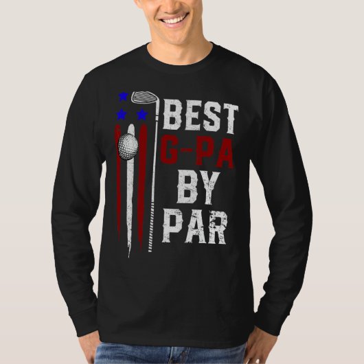 Mens Golf Best G Pa by Par Daddy Golfer Flag Ameri T-Shirt (Vorderseite)