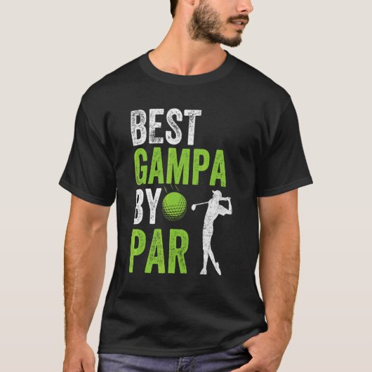 Mens Golf Best Gampa by Par Daddy Golfer Vater T-Shirt (Vorderseite)