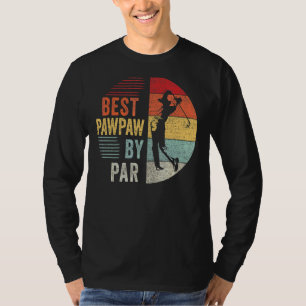 Mens Golf Best Pawpap by Par Grandpa Golfer Vater T-Shirt