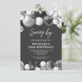 Men's Golf Partee 50. Geburtstag Einladung (Stehend Vorderseite)