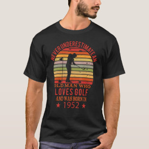 Mens Golfing Golfplayer Vintag 1952 Geburtstagsgol T-Shirt