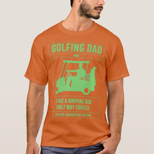 Mens Golfing Vater Dictionary Definition Funny T-Shirt (Vorderseite)
