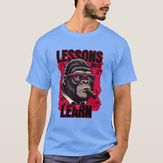Men's Gorilla Boss Lessons Learn Basic T-Shirt (Vorderseite)