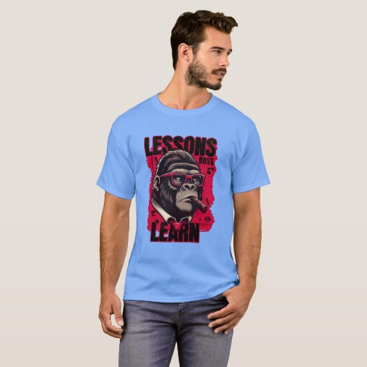 Men's Gorilla Boss Lessons Learn Basic T-Shirt (Vorne ganz)